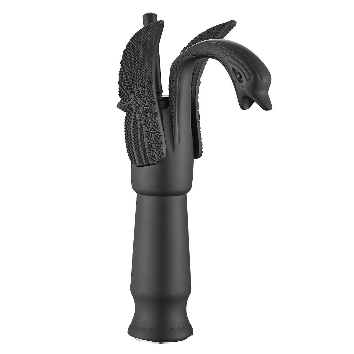 Swan-Shaped Single-Handle Single-Hole Vessel Faucet – Deck-Mounted Bathroom Sink Faucet, Tall Model, Elegant Vanity Faucet - Gold - Size 33cm