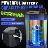 Portable Shower for Camping, [Long-Lasting] 6000mAh Rechargeable Camping Shower with Intelligent LED Display, 4 Spray Modes, IPX7 Waterproof Outdoor Camp Pump for Hiking, Travel, Car, Pet - Gray - Size 4.64*2.64in