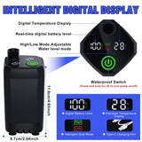 Portable Shower for Camping, [Long-Lasting] 6000mAh Rechargeable Camping Shower with Intelligent LED Display, 4 Spray Modes, IPX7 Waterproof Outdoor Camp Pump for Hiking, Travel, Car, Pet - Gray - Size 4.64*2.64in