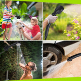 Portable Shower for Camping, [Long-Lasting] 6000mAh Rechargeable Camping Shower with Intelligent LED Display, 4 Spray Modes, IPX7 Waterproof Outdoor Camp Pump for Hiking, Travel, Car, Pet - Gray - Size 4.64*2.64in