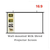 60 Inch Wall Mounted Projector Screen, Foldable White Wrinkle-Free, 160° Viewing Angle for Home Theater, Movie Nights, Gaming, Office, Classroom & Backyard Cinema - White