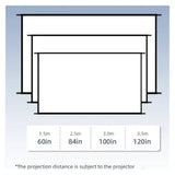 60 Inch Wall Mounted Projector Screen, Foldable White Wrinkle-Free, 160° Viewing Angle for Home Theater, Movie Nights, Gaming, Office, Classroom & Backyard Cinema - White