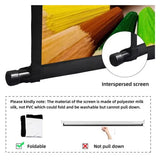 84 Inch Wall Mounted Projector Screen, Foldable White Wrinkle-Free, 160° Viewing Angle for Home Theater, Movie Nights, Gaming, Office, Classroom & Backyard Cinema - White