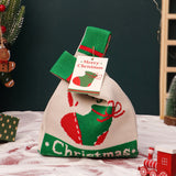 Christmas gift 4-Pack Christmas Knitted Gift Bags - Small & Big Festive Pouches for Apples, Candies, Christmas Eve Gifting & DecorationProduct（S） 