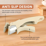 Removable Pot Handle with Quick-Release Clip – Universal Kitchen Cookware Handle Replacement for Pans and Pots (White)