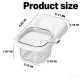 2-Pack Kitchen Sink Drain Basket – White Suction Mount Strainer for Food Waste, Tea Leaves & Vegetables – Space-Saving Filter with Top Storage (White)