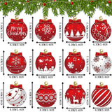 Festive Christmas Tree Ornaments For Holiday Home Party Decoration And Xmas Tree Hanging (red)