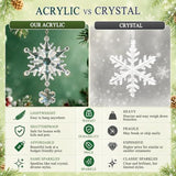 18-Count Clear Acrylic Christmas Ornaments for Tree, Holiday Party, New Year Decor (clear)
