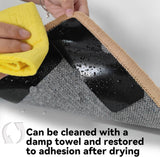 24PCS Reusable Carpet Grippers, Washable Non-Slip Rug Tape for Hardwood Floors, Strong Adhesive Rug Corners Fixer, No Residue Rug Pads for Area Rugs (Black)
