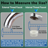 Multi-Function Rotating Faucet Aerator – 360° Swivel Kitchen Sink Extender with Adjustable Flow Modes, 3-inch & 7-inch Lengths, Anti-Splash Sprayer for Washing, Cleaning, and Filling (Silver,Long)
