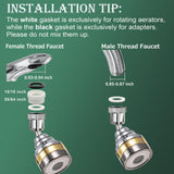 Multi-Function Rotating Faucet Aerator – 360° Swivel Kitchen Sink Extender with Adjustable Flow Modes, 3-inch & 7-inch Lengths, Anti-Splash Sprayer for Washing, Cleaning, and Filling (Silver,Long)