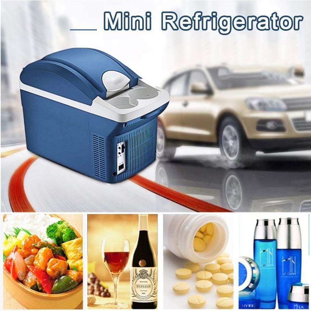 8L Portable Car Mini Fridge, Cooler and Warmer for Vehicle, Home, Office, Camping, Road Trips, and Outdoor Picnics(Blue)