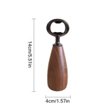 Handcrafted Wooden Bottle Opener – Walnut & Stainless Steel Beer Opener with Ergonomic Handle | Premium Bar Tool for Home, Kitchen & Gifts