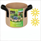 10-Pack 2-Gallon Fabric Grow Bags – Heavy-Duty Breathable Non-Woven Plant Pots with Handles for Vegetables, Herbs, Flowers (Camel)