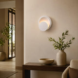 5W LED Wall Sconce – Direction Adjustable, 3000K Warm White, Hardwired Indoor Wall Light for Bedside, Kitchen, Hallway, Stairway & Corridor(White)