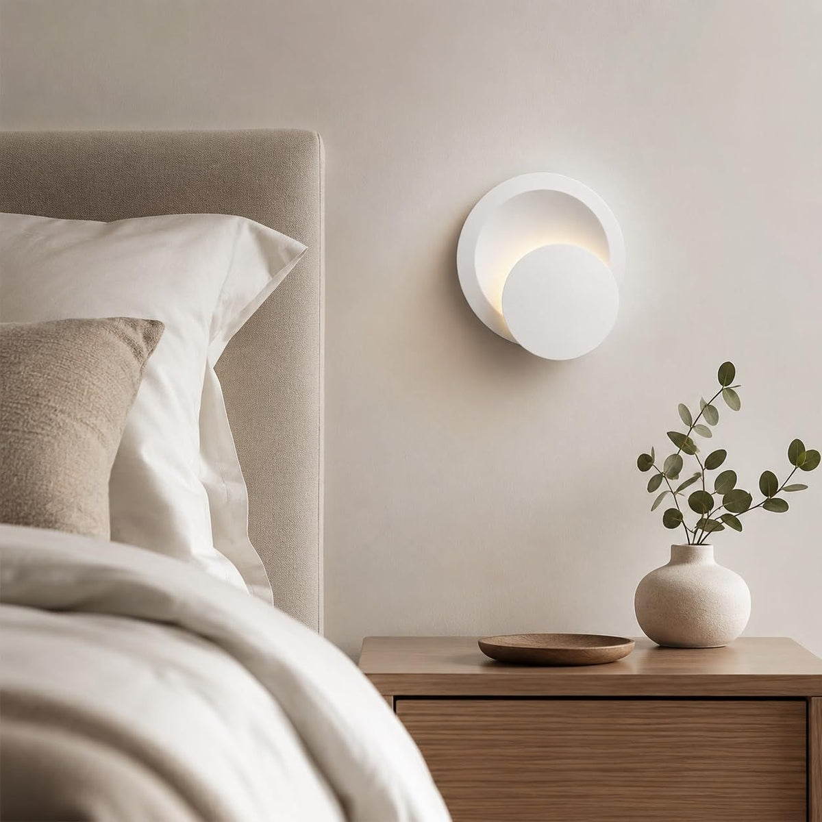 5W LED Wall Sconce – Direction Adjustable, 3000K Warm White, Hardwired Indoor Wall Light for Bedside, Kitchen, Hallway, Stairway & Corridor(Black)