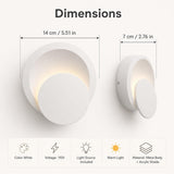 5W LED Wall Sconce – Direction Adjustable, 3000K Warm White, Hardwired Indoor Wall Light for Bedside, Kitchen, Hallway, Stairway & Corridor(Black)