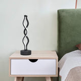 Twisted Spiral LED Table Lamp – Modern Touch-Control Desk Light for Bedroom, Living Room & Café Decor (Black)