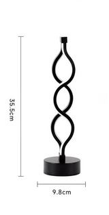Twisted Spiral LED Table Lamp – Modern Touch-Control Desk Light for Bedroom, Living Room & Café Decor (Black)