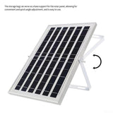 6W 5V Solar Panel USB Charger – 4 USB Ports for Fans & Electronic Devices, Solar Battery Charger with Aluminum Frame, Portable Outdoor Power Solution(silver)