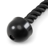 Heavy-Duty Dual-Handle Triceps Rope for Cable Machine – Braided Nylon Fitness Attachment with Rubber Ends (Black)