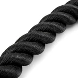 Heavy-Duty Dual-Handle Triceps Rope for Cable Machine – Braided Nylon Fitness Attachment with Rubber Ends (Black)