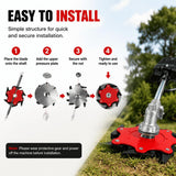 6-Tooth Brush Cutter Blade – Heavy-Duty Weed Trimmer Head & Durable Grass Cutter Attachment for Thick Grass, Shrubs & Tough Vegetation(red)