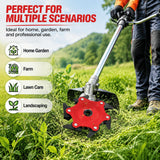 6-Tooth Brush Cutter Blade – Heavy-Duty Weed Trimmer Head & Durable Grass Cutter Attachment for Thick Grass, Shrubs & Tough Vegetation(red)