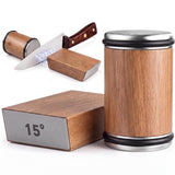 2-in-1 Knife Sharpener Set for Home & Kitchen, Sharpens Blades Fast & Easy (brown)