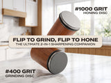 2-in-1 Knife Sharpener Set for Home & Kitchen, Sharpens Blades Fast & Easy (brown)