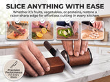 2-in-1 Knife Sharpener Set for Home & Kitchen, Sharpens Blades Fast & Easy (brown)