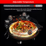 Automatic Non-Stick Pizza Maker With 12"/31cm Plate | Indoor Pizza Baking Ovens 0-15 Minutes Time Control | Commercial Pizza Grill Oven Professional Pizza Ovens With Non-slip Bottom(red)