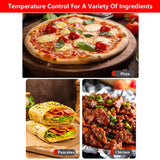 Automatic Non-Stick Pizza Maker With 12"/31cm Plate | Indoor Pizza Baking Ovens 0-15 Minutes Time Control | Commercial Pizza Grill Oven Professional Pizza Ovens With Non-slip Bottom(red)
