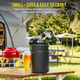 Mini Keg Growler Tap System, 64OZ Pressurized Stainless Steel Beer Keg
Durable Beer Dispenser System, with CO2 Regulator &Self-Closing Faucet, Portable, Keep Fresh, for Homebrew Draft Beer(Black)