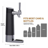 Draft Beer Dispenser System, Homebrew Kegerator with Ultra-Fine Foam Top, Portable Mini Kegerator for Cans & Bottles, Birthday Gift for Men & Husband(black)