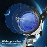 Telescope for Adult, 70mm Aperture 400mm Portable Telescope with Tripod, Finder Scope, Phone Adapter, Carrying Bag, Astronomical Refractors Telescopes for Kids Beginners Adults(White)