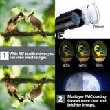 Telescope for Adult, 70mm Aperture 400mm Portable Telescope with Tripod, Finder Scope, Phone Adapter, Carrying Bag, Astronomical Refractors Telescopes for Kids Beginners Adults(White)