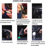 Cocktail Smoker Kit, for Smoke DIY Tools Set USB Charging Bubble Machine for Cocktail Drink, Outdoor BBQ & Home(Black)