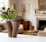Love Vase 4-Piece Ceramic Vase Set – Stylish Floral Decorative Vases for Entryway, Table Centerpiece & Home Décor(Beige, Light Taupe, Dark Brown)