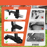 Weed Puller Tool, Gardening Stand Up Weeder Puller with 39.3" Ergonomic Long Handle and 4 Stainless Steel Claws, Heavy Duty Weed Remover Without Bending, Pulling or Kneeling(Orange)
