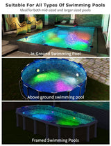Solar Pool Lights with Remote, Submersible Pool Lights 2 Pack
IP68 Waterproof 16 Colors Underwater Solar Powered LED Pool Lights for Above Ground Inground Pool, Pond(blue)