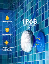 Solar Pool Lights with Remote, Submersible Pool Lights 2 Pack
IP68 Waterproof 16 Colors Underwater Solar Powered LED Pool Lights for Above Ground Inground Pool, Pond(blue)
