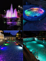 Solar Pool Lights with Remote, Submersible Pool Lights 2 Pack
IP68 Waterproof 16 Colors Underwater Solar Powered LED Pool Lights for Above Ground Inground Pool, Pond(blue)