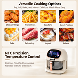 360° Panoramic Air Fryer for Effortless, Visible Healthy Cooking at Home (white)