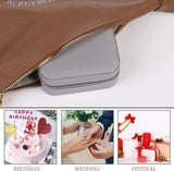 Grey Travel Jewelry Box with Mirror: Chic, Organised Storage for Rings, Necklaces & Earrings, Ideal for Aussies