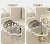 Kitchen Sink Filter Rack with 100 12cm*15cm Mesh Bags, Foldable Food Waste Strainer, Multi-functional Drain Basket（green）