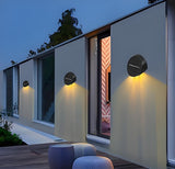 Solar Outdoor Wall Lights (2-Pack): IP44 Waterproof LED Sconces for Garden, Patio & Pathway Lighting（Warm light）