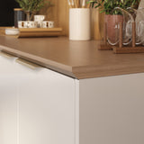 Base Kitchen Steel Cabinet/Cupboard with 3 Doors + 2 Drawers - Renova White Flat Pack DIY