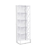 6 Tier Tall Bookshelf, White