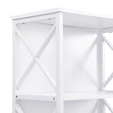 6 Tier Tall Bookshelf, White